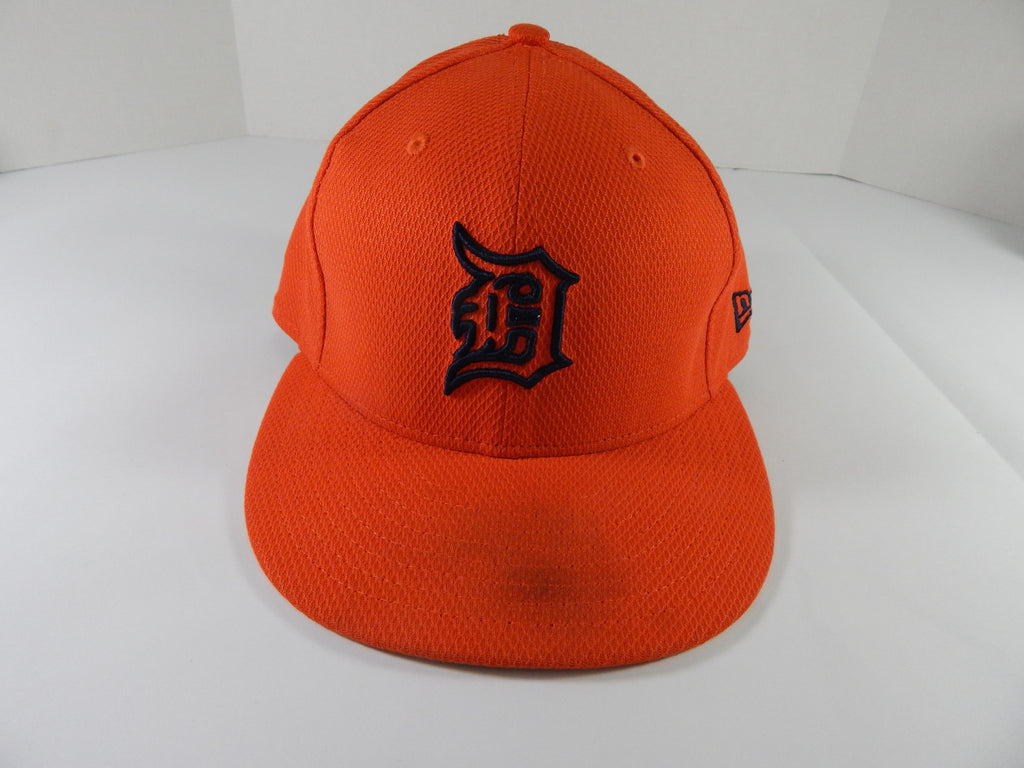 2017 Detroit Tigers Warwick Saupold #53 Game Issued Pos Used Orange Hat BP 6