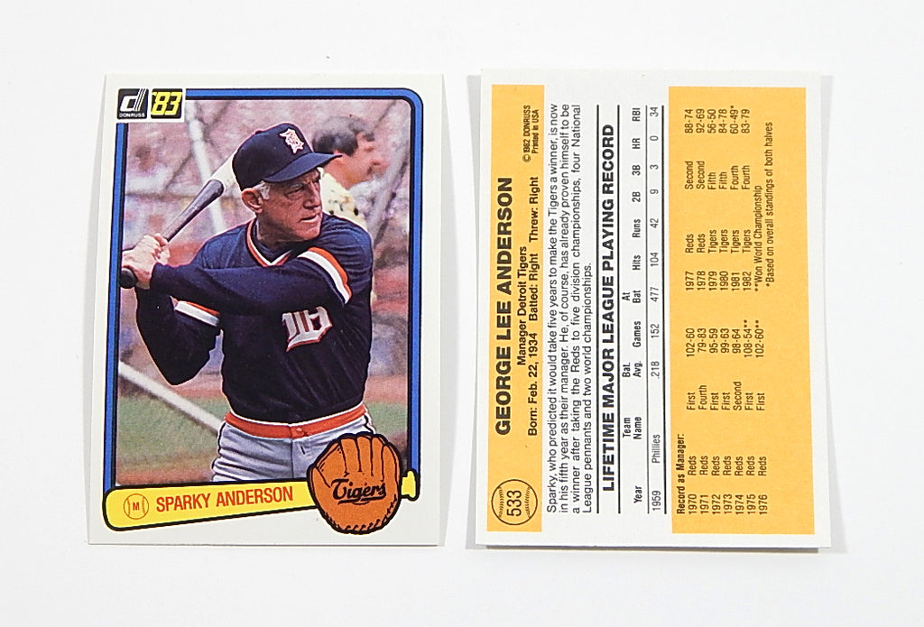 Lot of (80) 1983 Donruss Sparky Anderson #533 Pic2