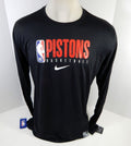 New NBA 2019-20 Detroit Pistons Team Issued Long Sleeve Black Shirt XLT NWT 789S