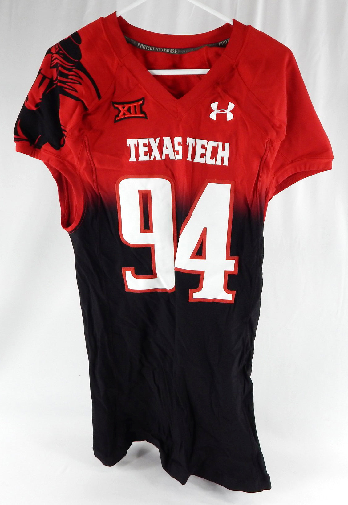 2014 Texas Tech Red Raiders #94 Game Used Red Jersey Football NP R 48 616