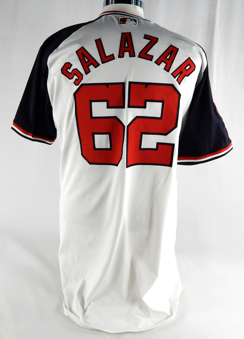 2024 Washington Nationals Eduardo Salazar #62 Game Issued Used White Jersey DC A Pic2