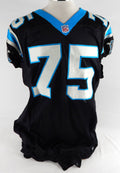 2000 Carolina Panthers Clarence Jones #75 Game Used Black Jersey 50 0619