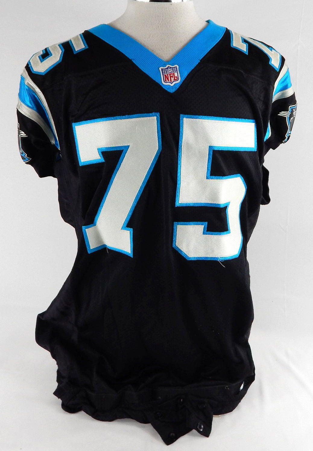 2000 Carolina Panthers Clarence Jones #75 Game Used Black Jersey 50 0619