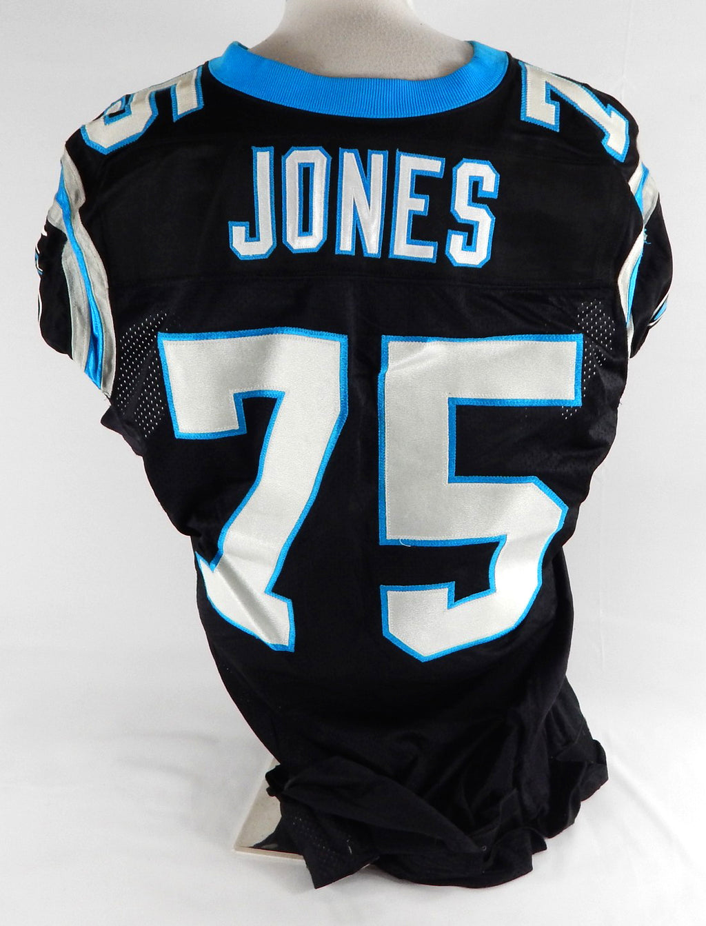 2000 Carolina Panthers Clarence Jones #75 Game Used Black Jersey 50 0619 Pic2