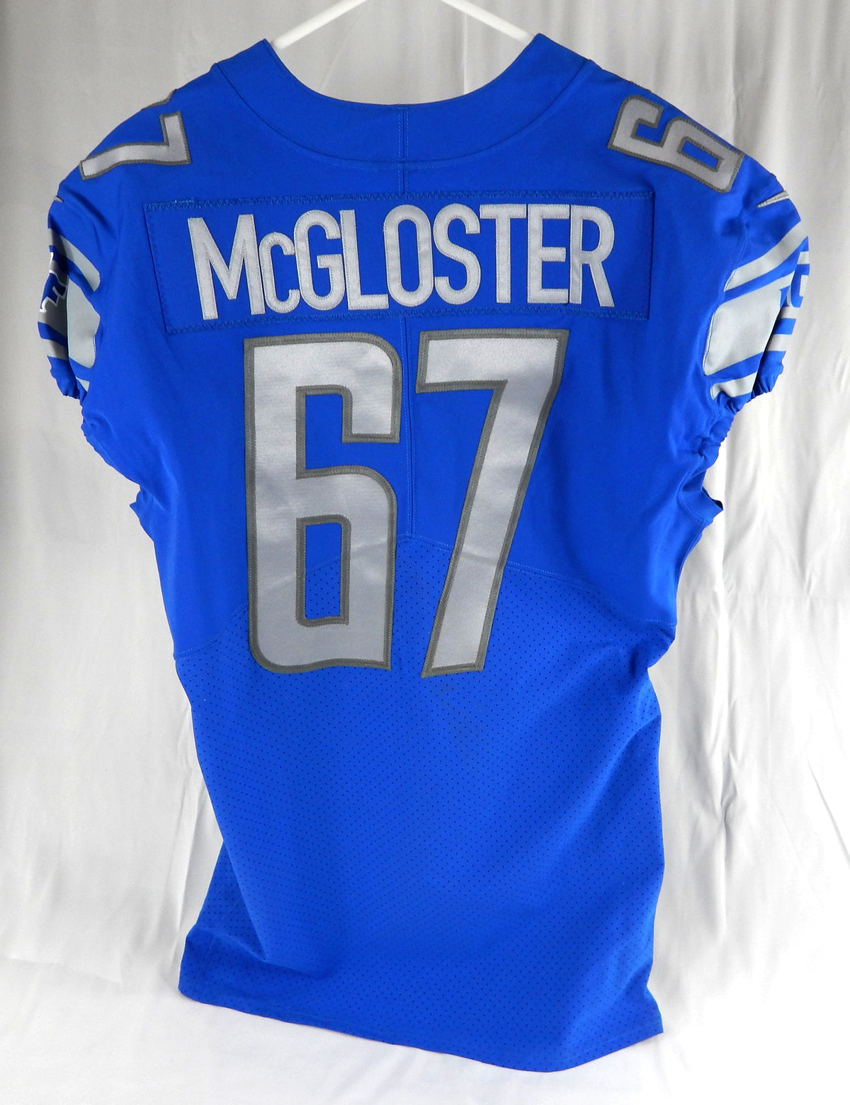 2017 Detroit Lions Jamar McGloster #67 Game Issued Blue Jersey 48 372 Pic2