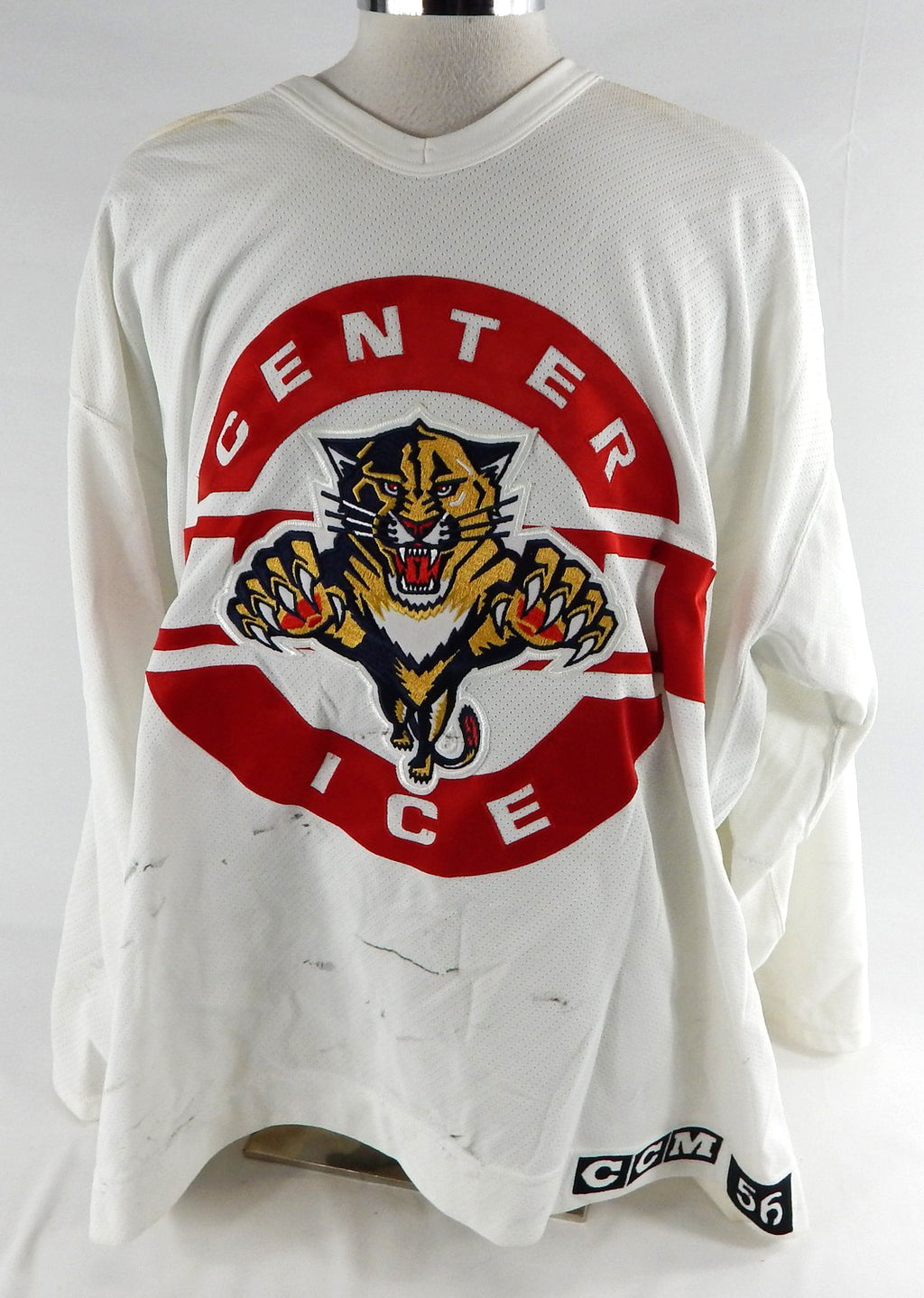1990s Florida Panthers Vasilyev #53 Game Used White Practice Jersey 56 621
