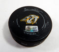 2017 Nashville Predators Vs. Detroit Red Wings Game Used Black Puck 253