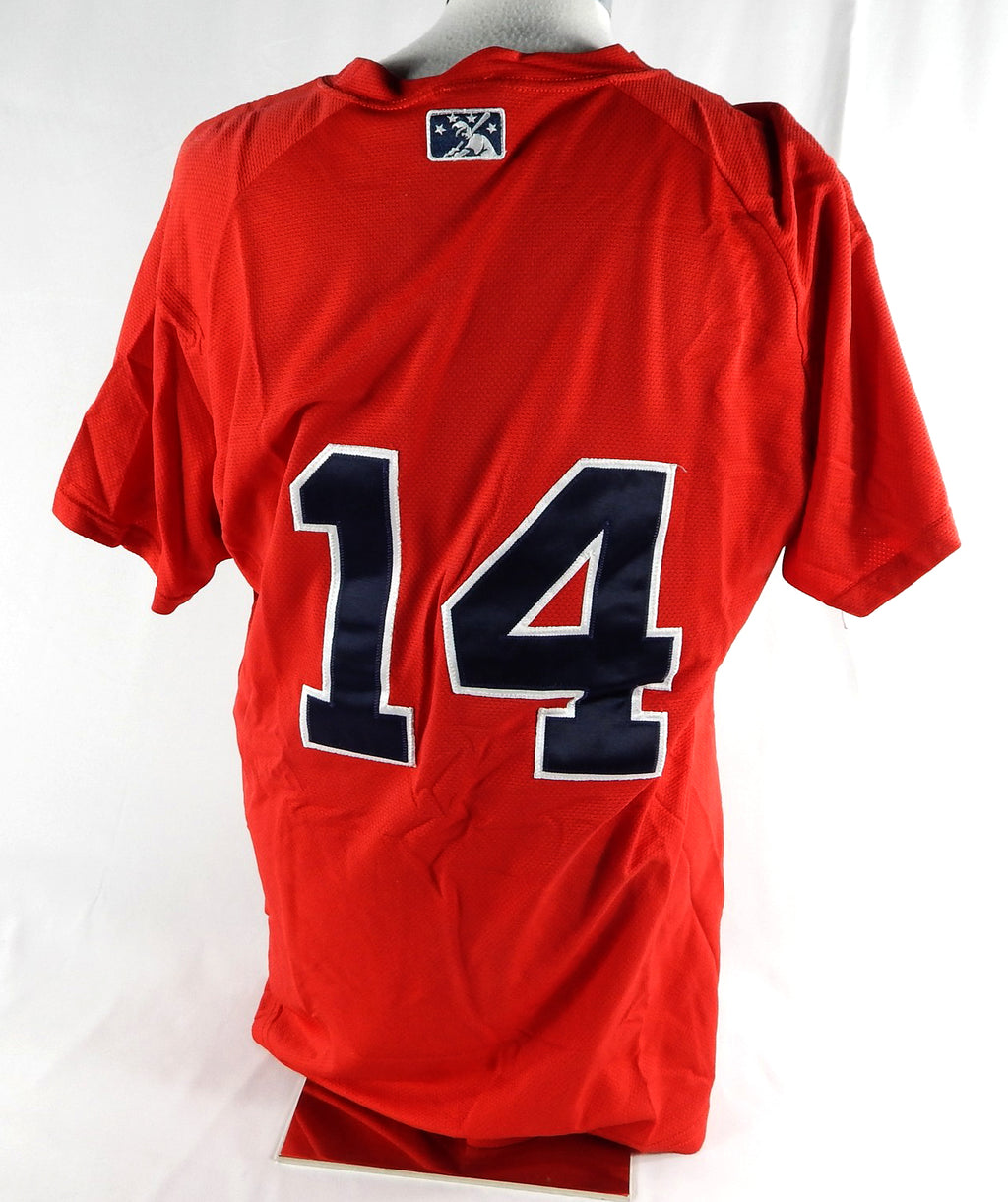 Gwinnett Braves #14 Game Used Red Jersey XL 443 Pic2