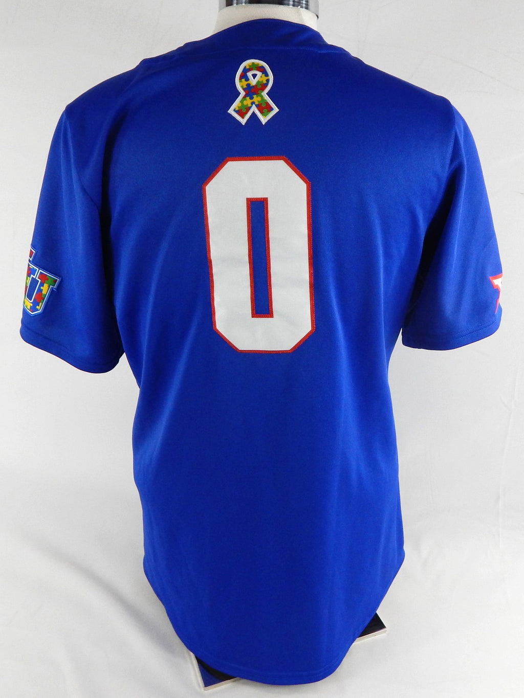 2025 Kansas Jayhawks #0 Game Used Blue Jersey Autism Awareness Baseball L 603 Pic2