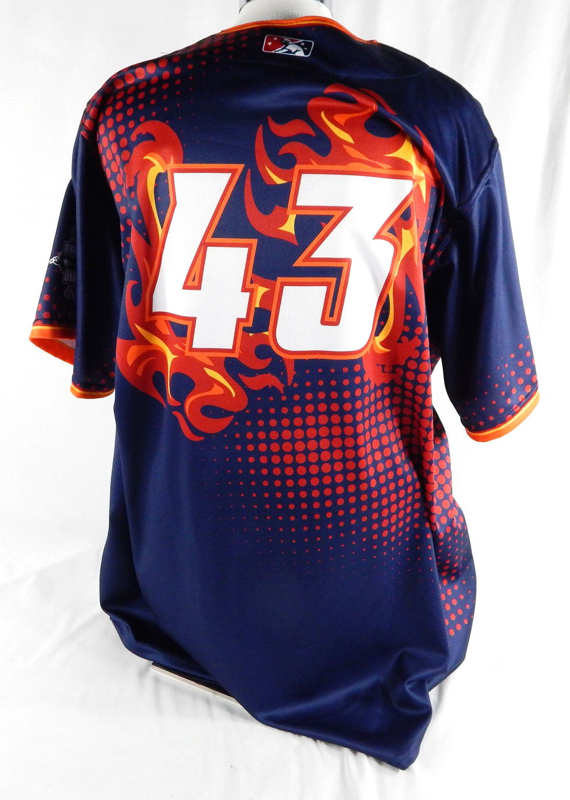 2023 Binghamton Rumble Ponies #43 Game Issued Blue Jersey Defenders Diamond 52 5 Pic2
