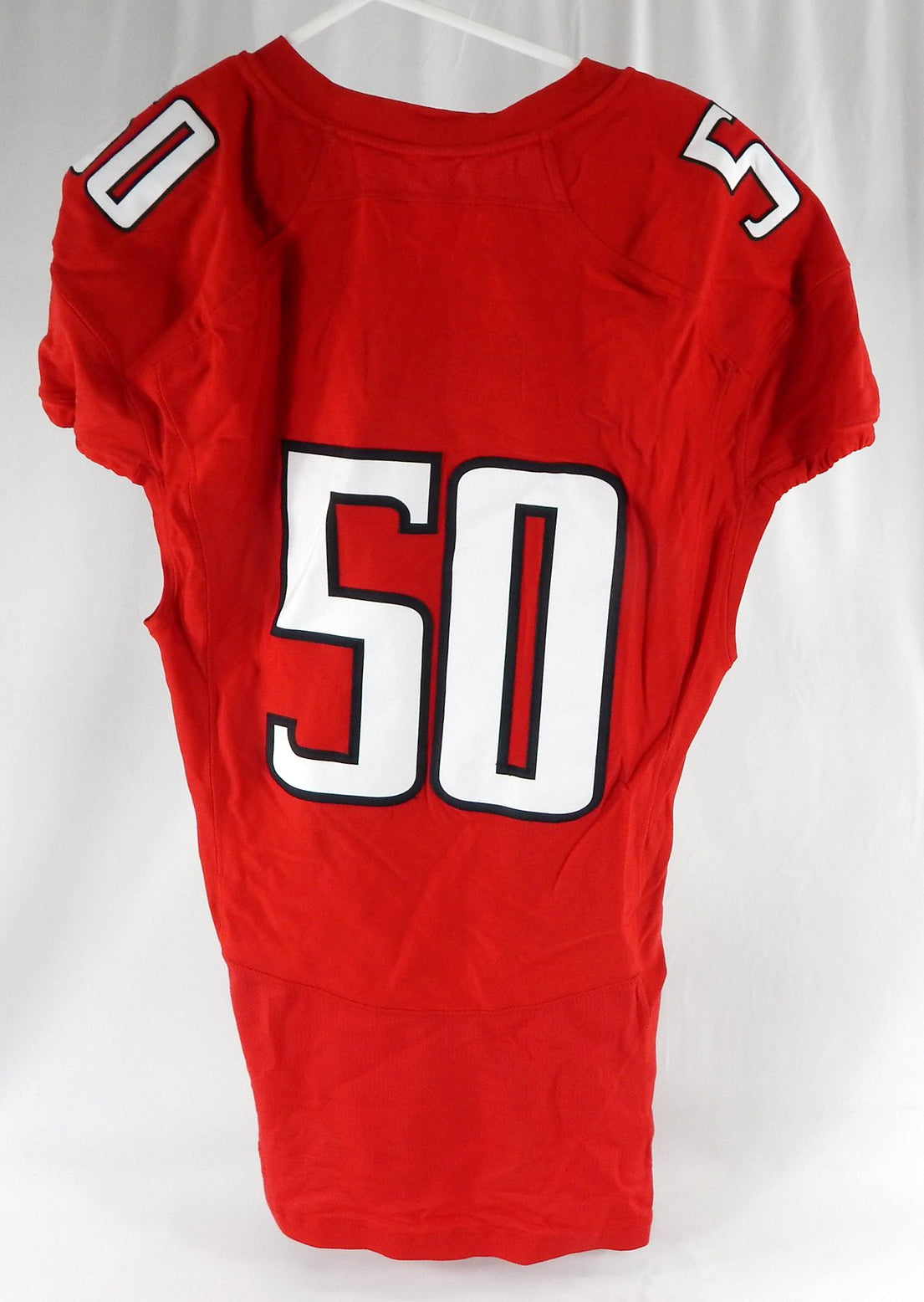 2015 Texas Tech Red Raiders #50 Game Used Red Jersey Football NP Rem 48 620 Pic2