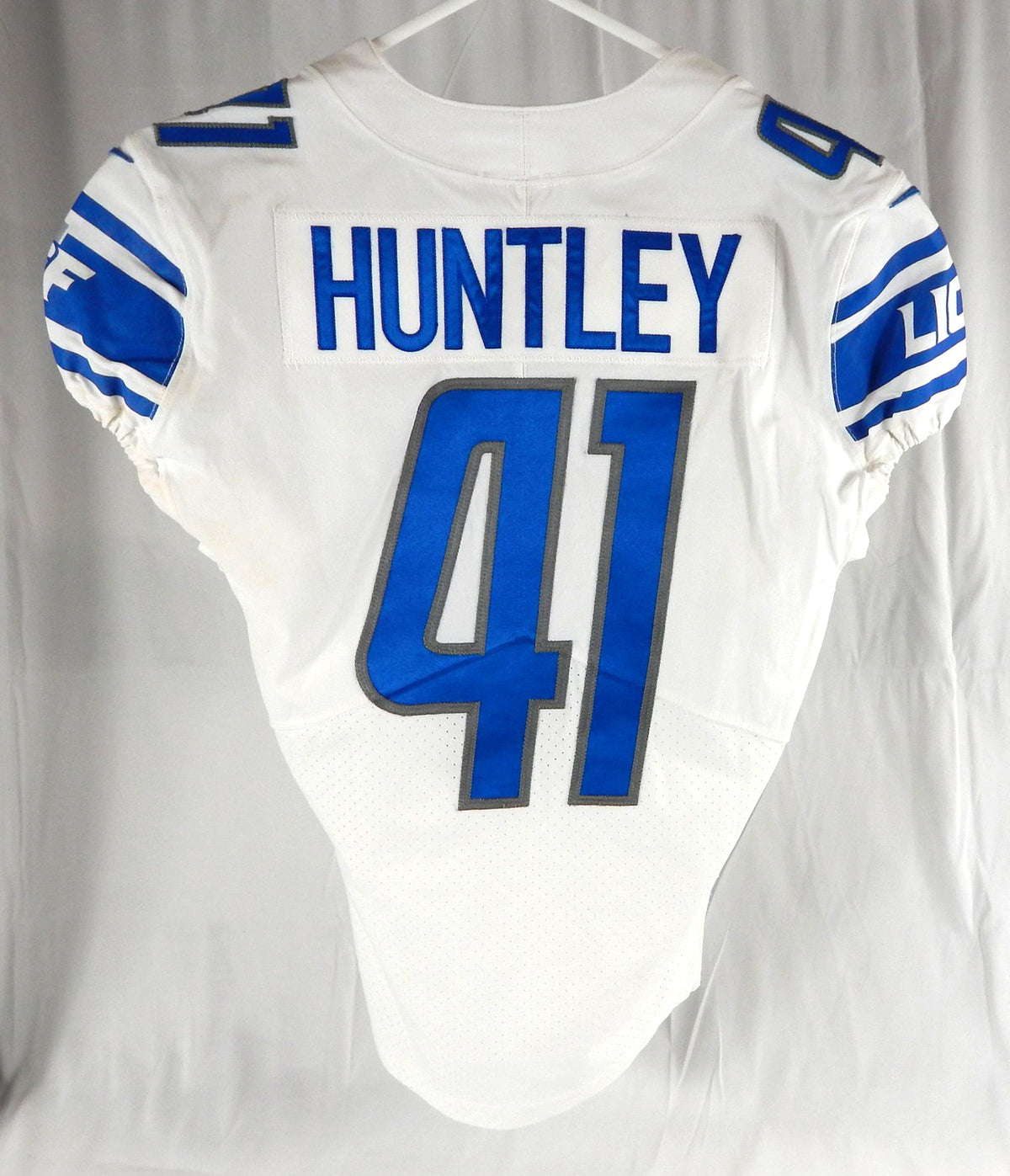 2017 Detroit Lions Jason Huntley #41 Game Used White Jersey 38 376 Pic2