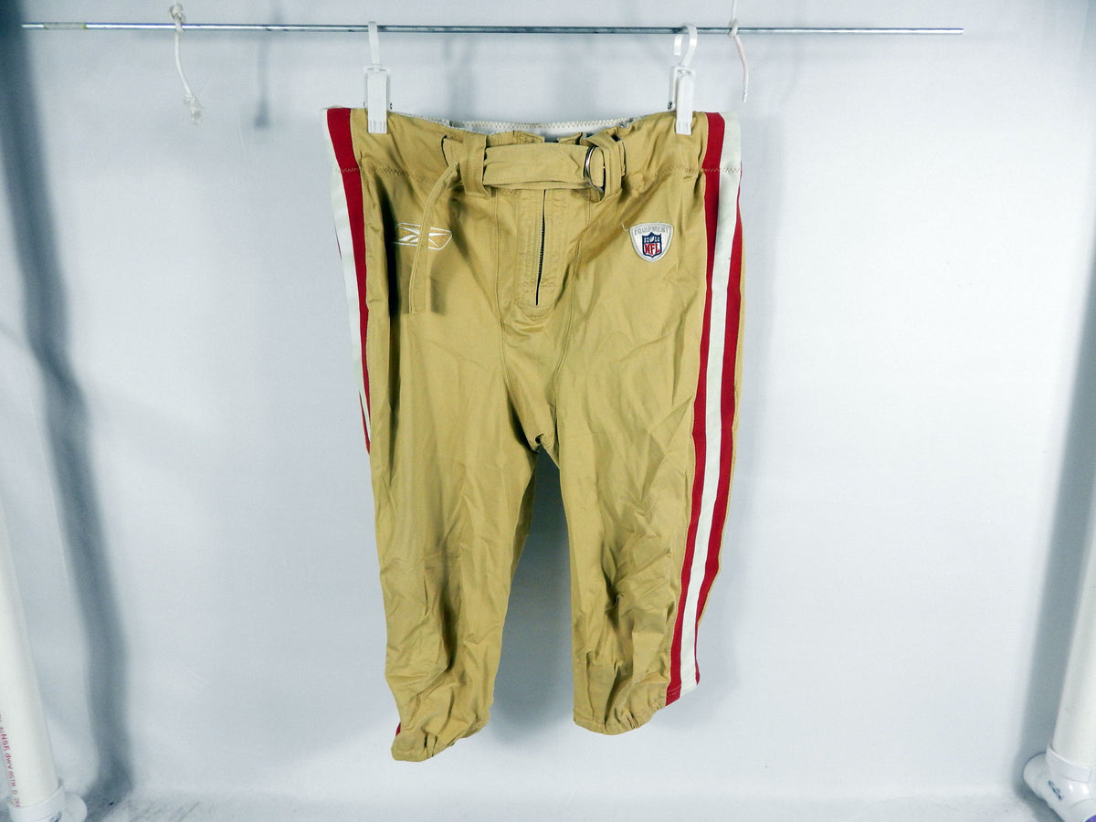 2010-11 San Francisco 49ers Justin Smith #94 Game Used Gold Pants 44 DP75127