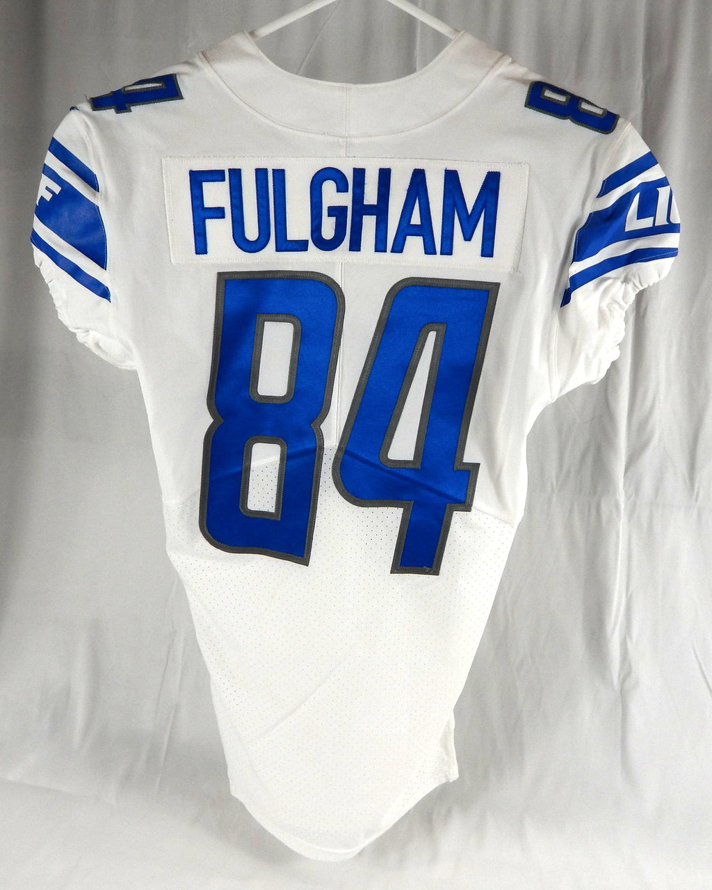 2017 Detroit Lions Travis Fulgham #84 Game Issued White Jersey 100 Patch 40 377 Pic2