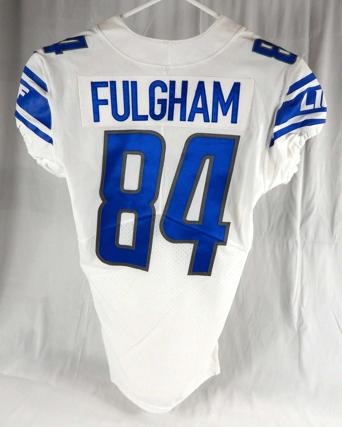 2017 Detroit Lions Travis Fulgham #84 Game Issued White Jersey 100 Patch 40 377 Pic2
