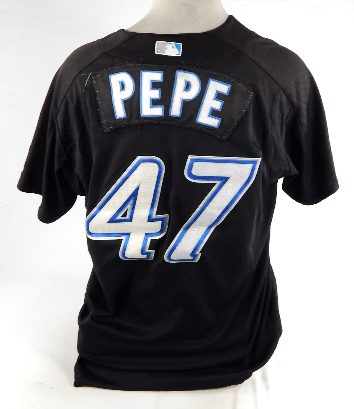Toronto Blue Jays Drew Alex Pepe #47 Game Used Black Jersey Ext ST 46 45 Pic2