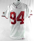 1995 San Francisco 49ers #94 Game Used White Jersey NP R 52 446