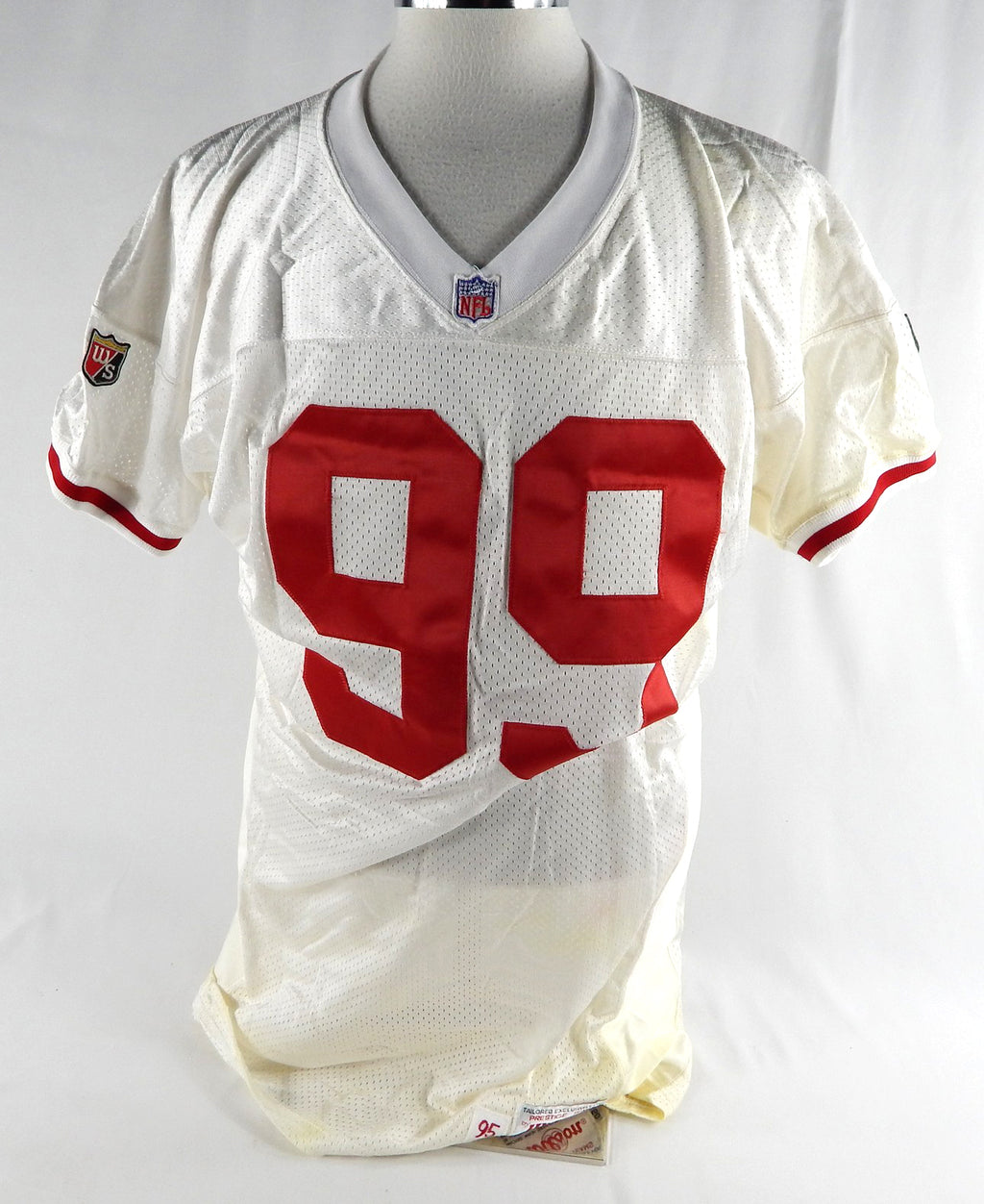 1995 San Francisco 49ers #99 Game Used White Jersey NP R 50 448