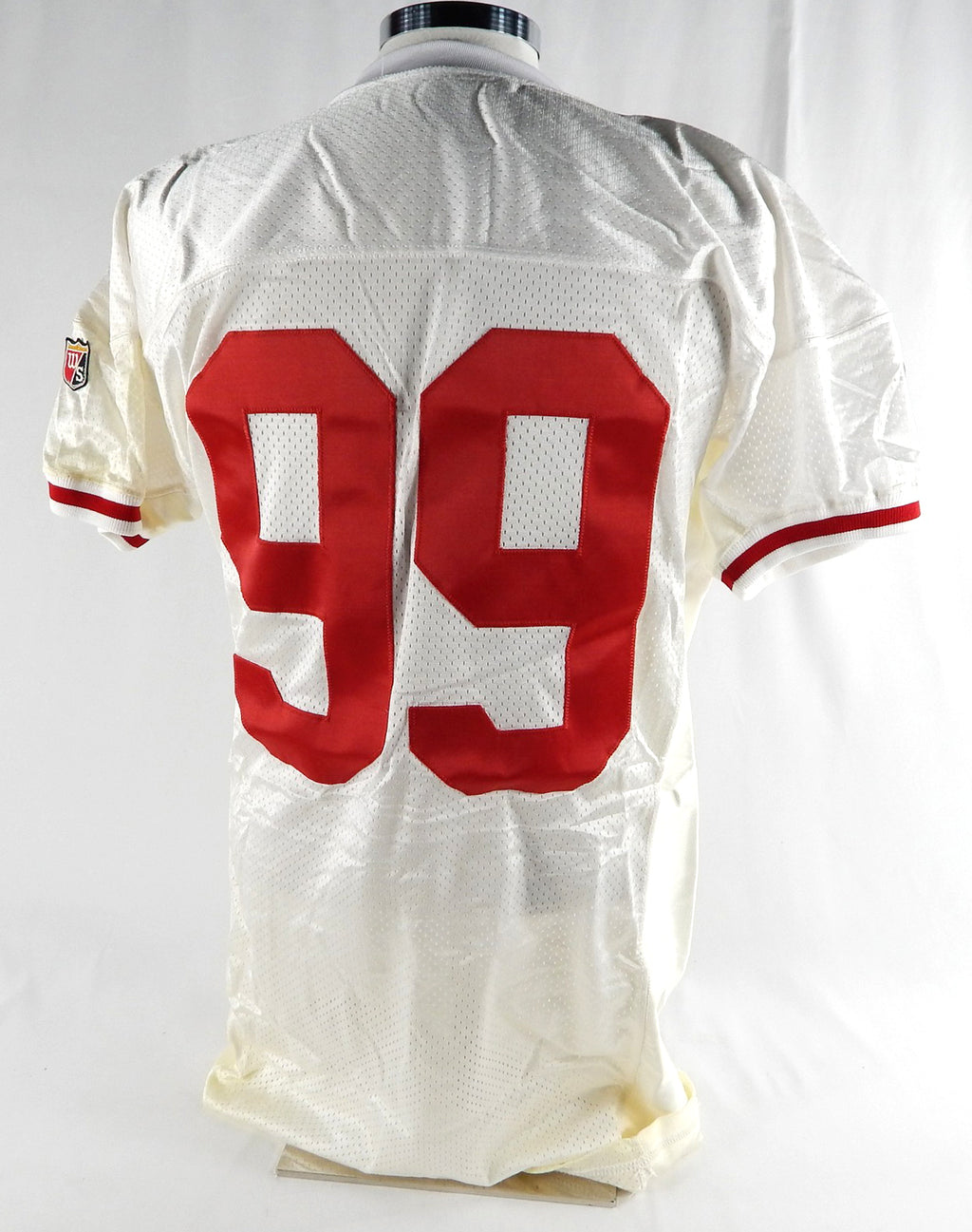 1995 San Francisco 49ers #99 Game Used White Jersey NP R 50 448 Pic2