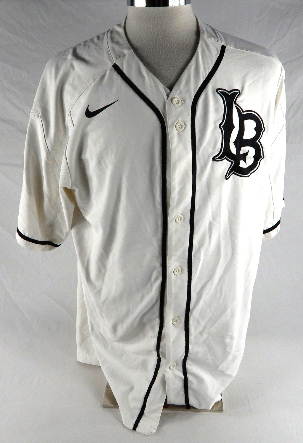 2019 Long Beach State Dirtbags #32 Game Used White Jersey Baseball XL 676