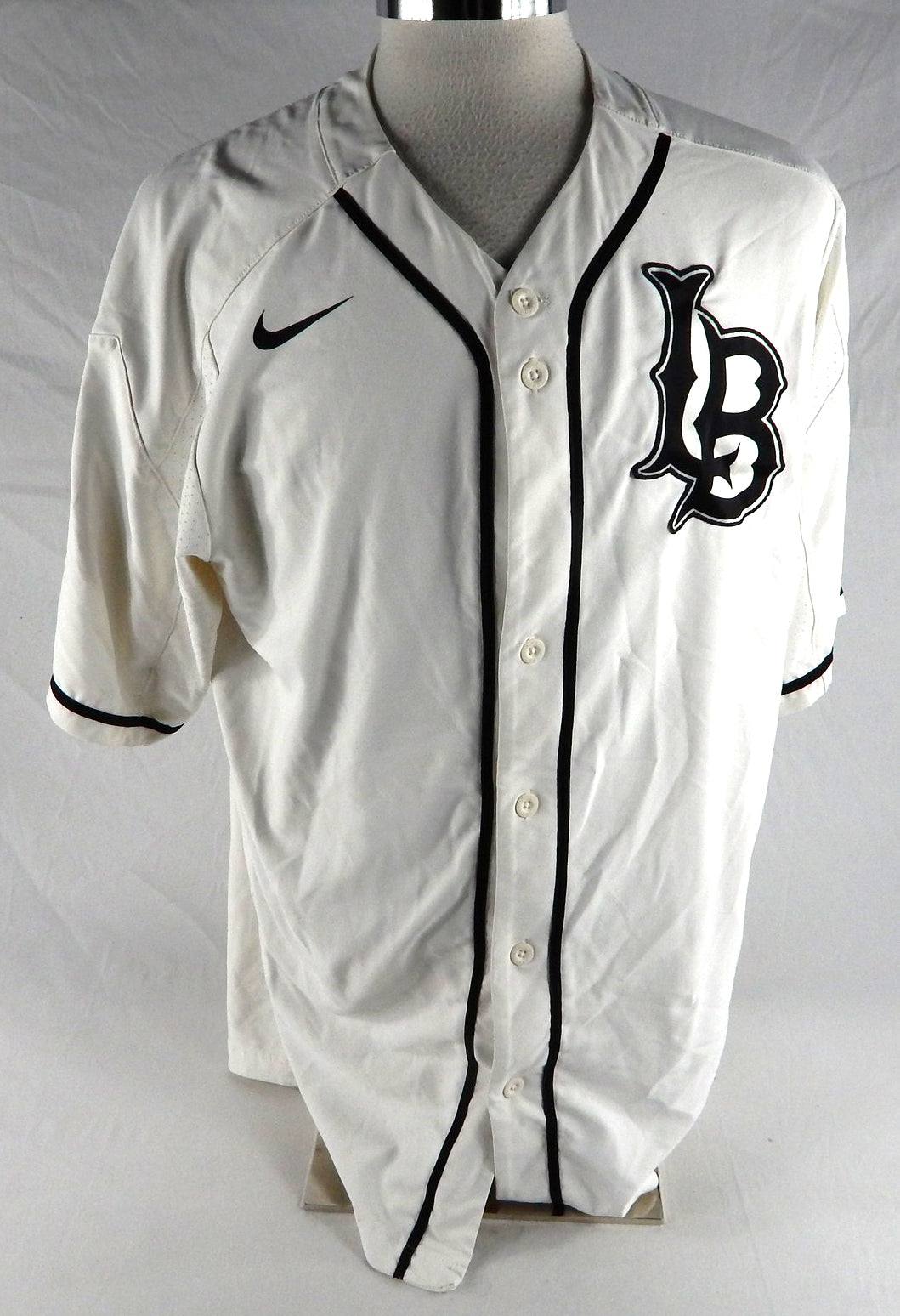 2019 Long Beach State Dirtbags #32 Game Used White Jersey Baseball XL 676