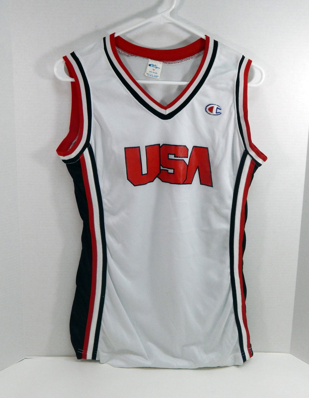 1990s Team USA Basketball Game Issued White Jersey 16 DP51441