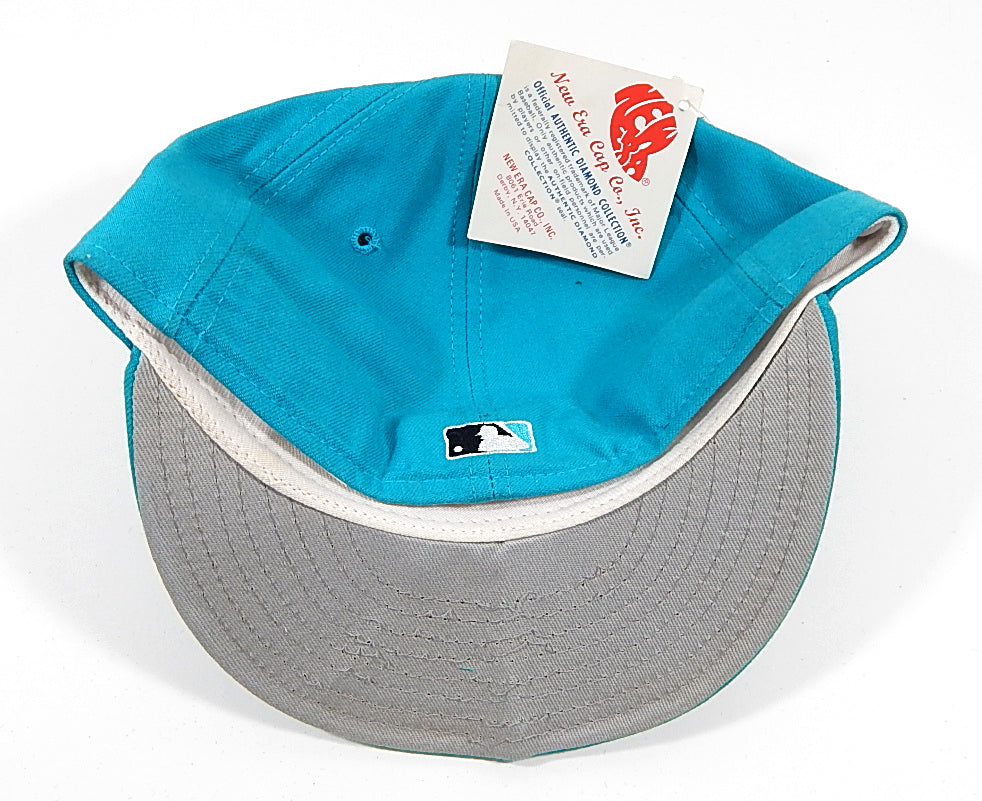 1990's Florida Marlins Vintage Fitted Hat 7 1/8 New Era Tag Brim Damaged Pic2