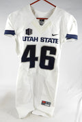 Utah State Aggies #46 Game Used White Jersey NP Rem S 048