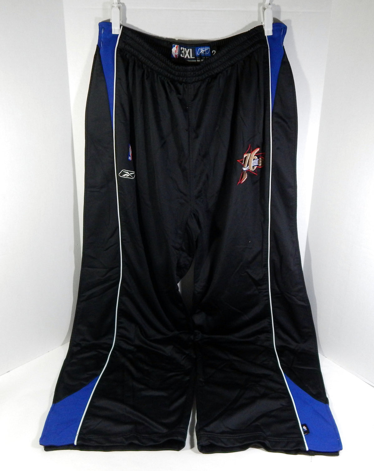 2000s Philadelphia 76ers #5 Game Used Black Tearaway Pants 3XL DP68070