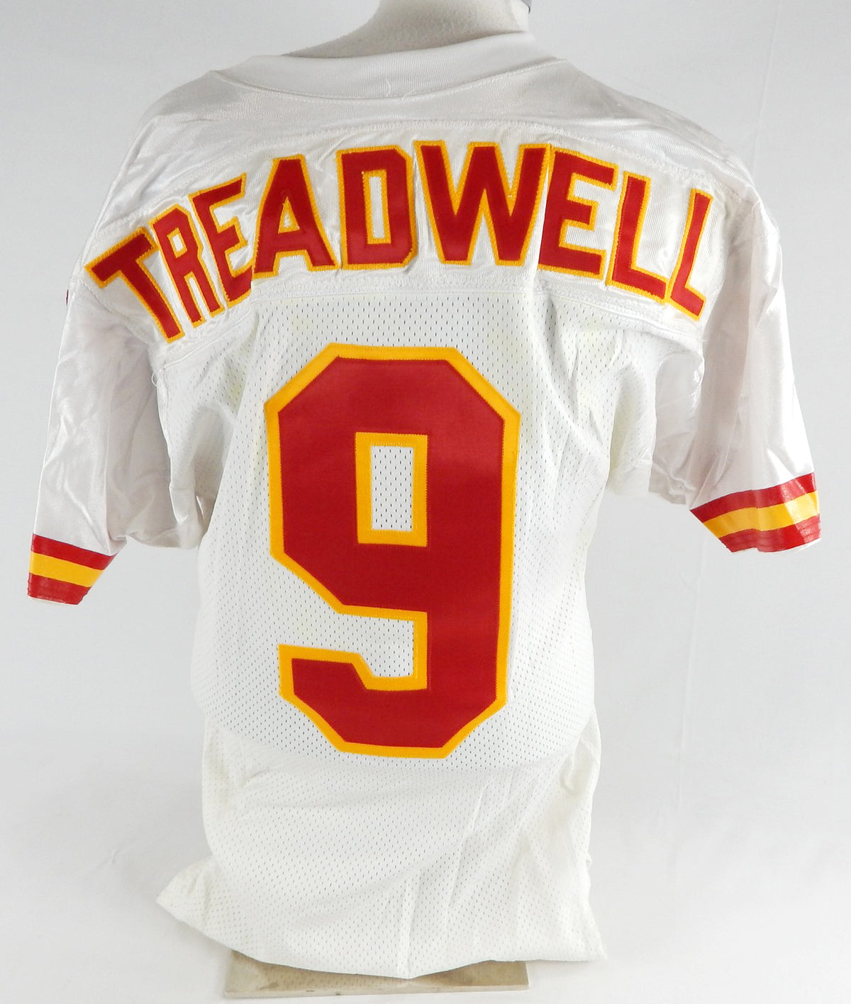 1994 Kansas City Chiefs David Treadwell #9 Game Issued White Jersey 75th Patch 8 Pic2