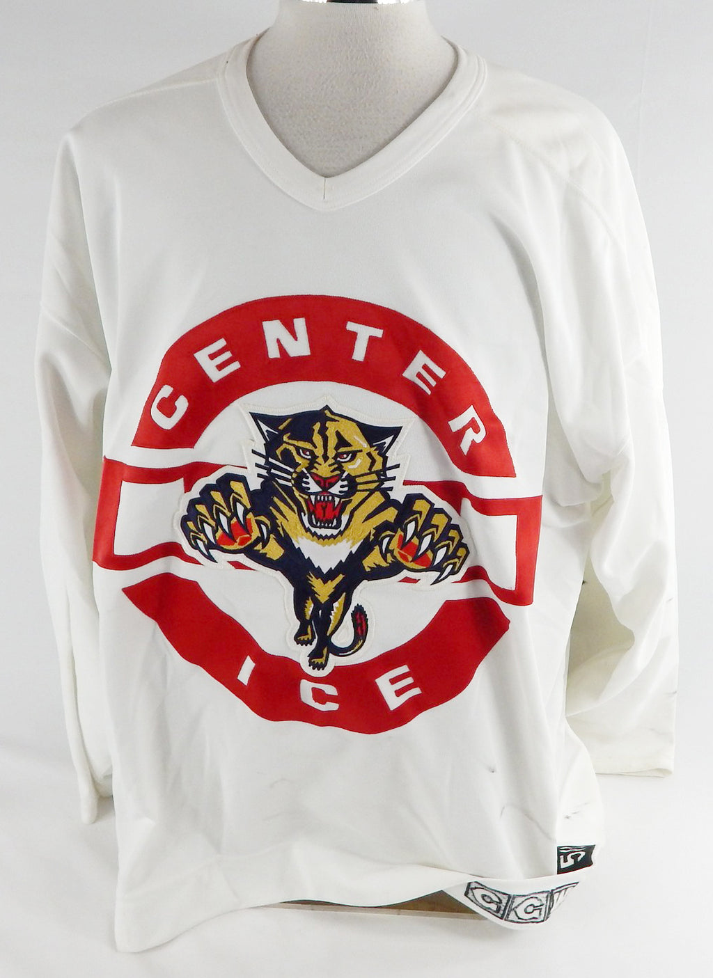 1990s Florida Panthers Filip Kuba #74 Game Used White Practice Jersey 58 0625