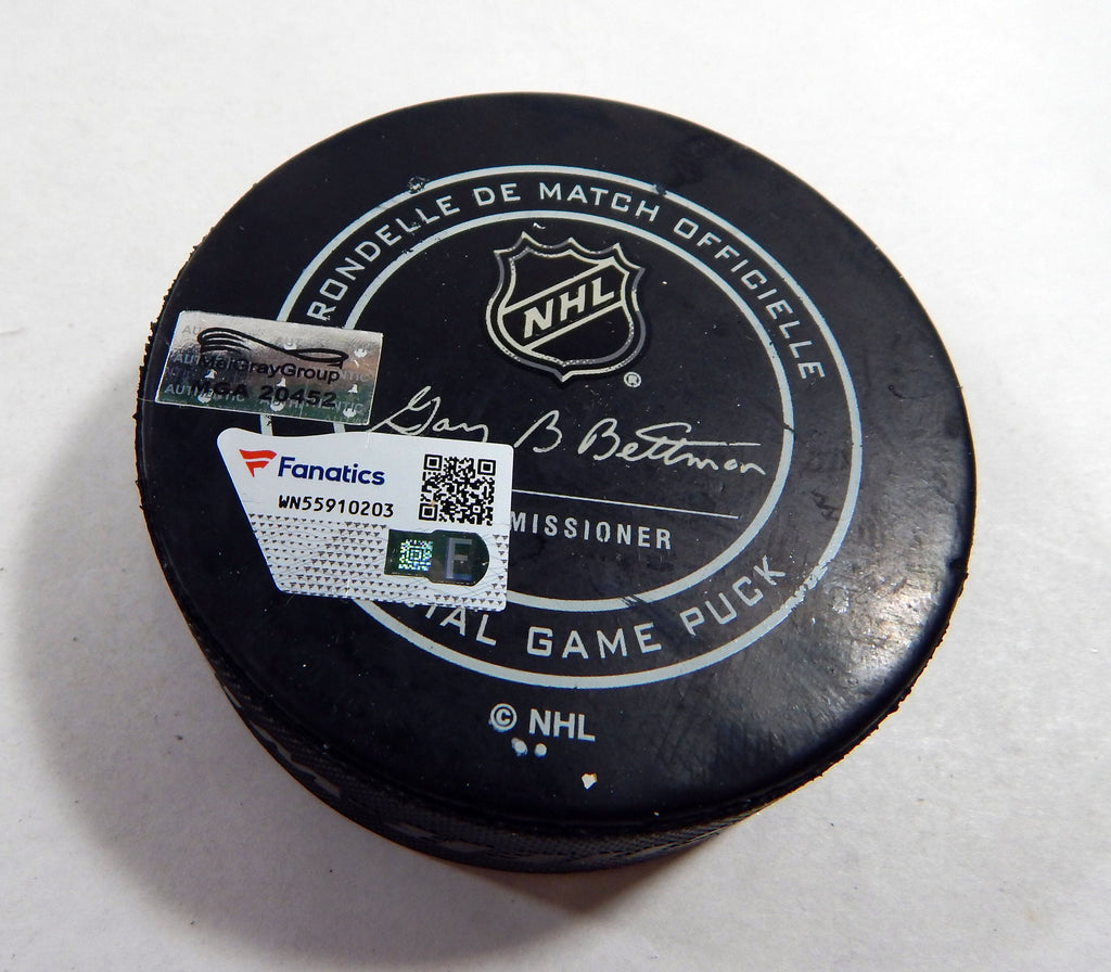 2018 Nashville Predators Vs. Anaheim Ducks Game Used Black Puck DP61272 Pic2