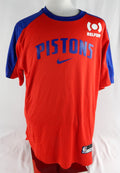 2024-25 Detroit Pistons Bobi Klintman #34 Game Issued P Used Red Shoot Shirt 9