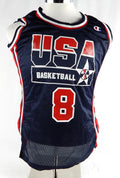 1990s Team USA Basketball #8 Game Issued Navy Jersey 455