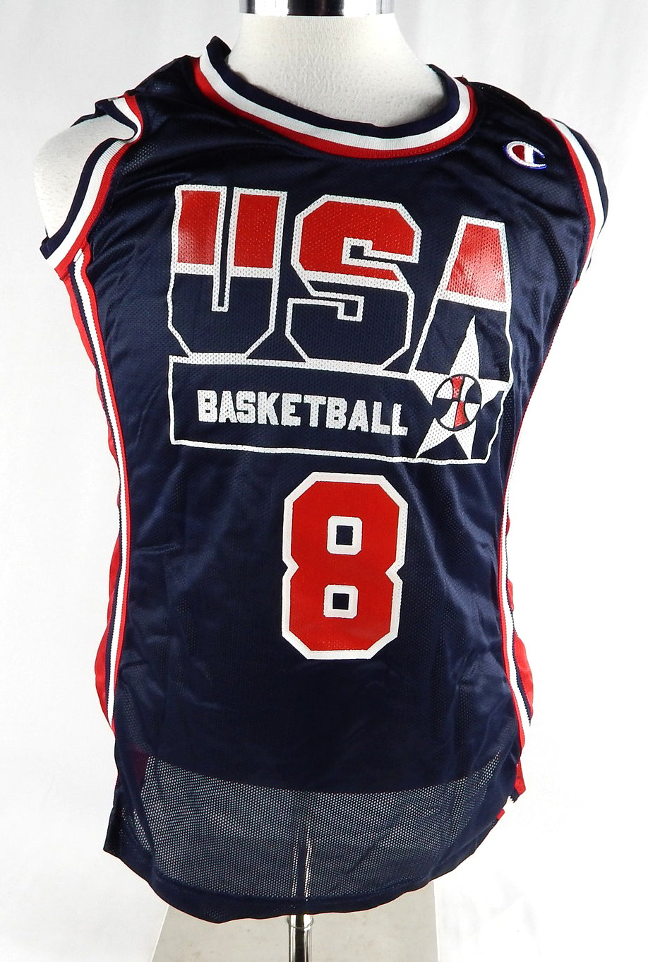 1990s Team USA Basketball #8 Game Issued Navy Jersey 455