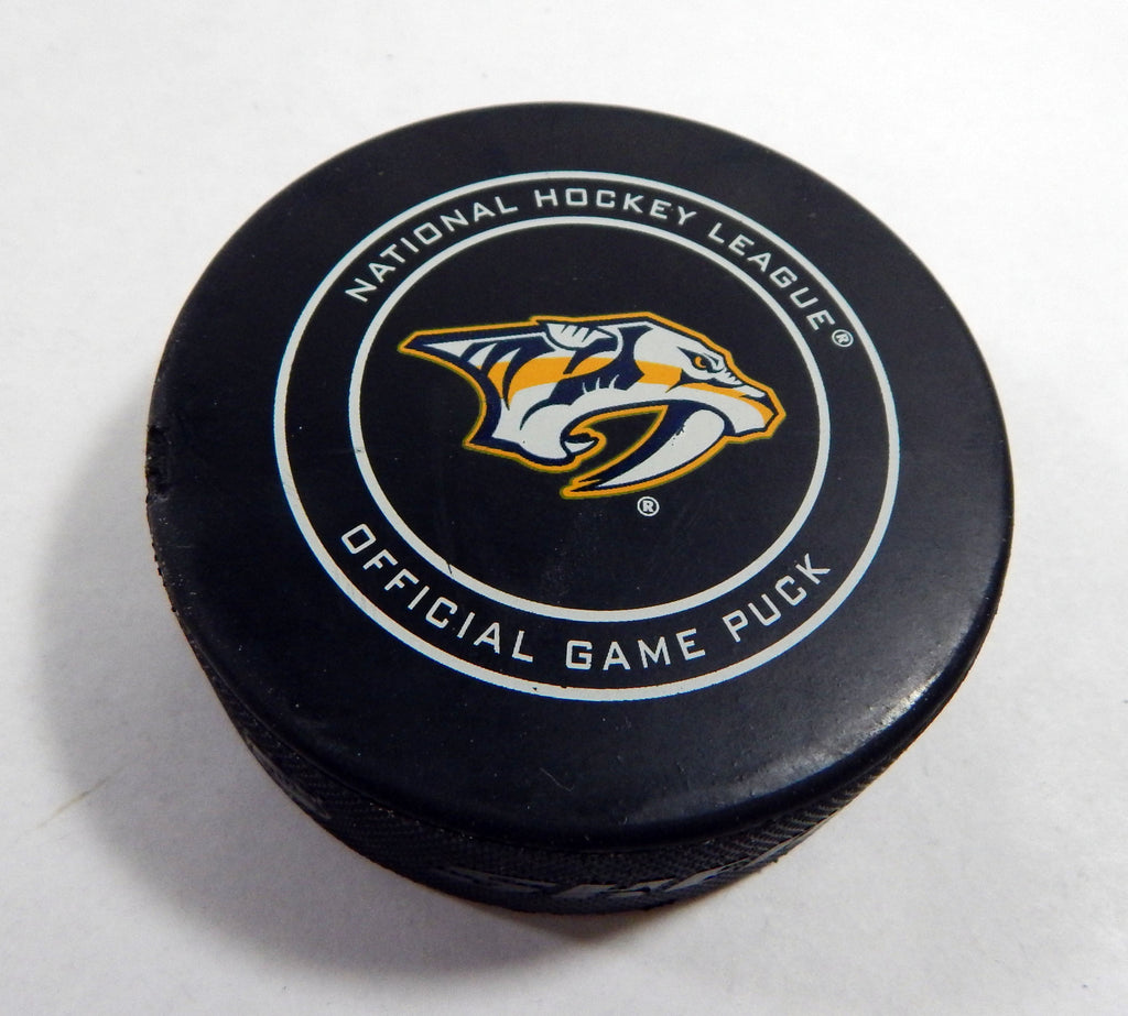 2017 Nashville Predators Vs. Chicago Blackhawks Game Used Black Puck DP61276