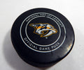 2018 Nashville Predators Vs. Anaheim Ducks Game Used Black Puck DP61277