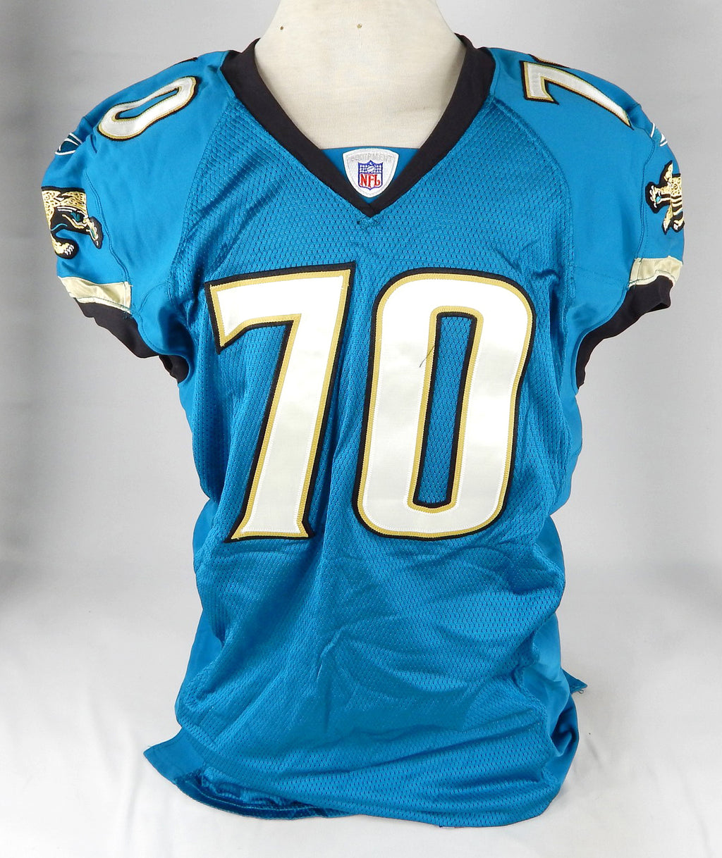 2005 Jacksonville Jaguars Craig Osika #70 Game Issued Blue Jersey 52 DP74790 Pic2