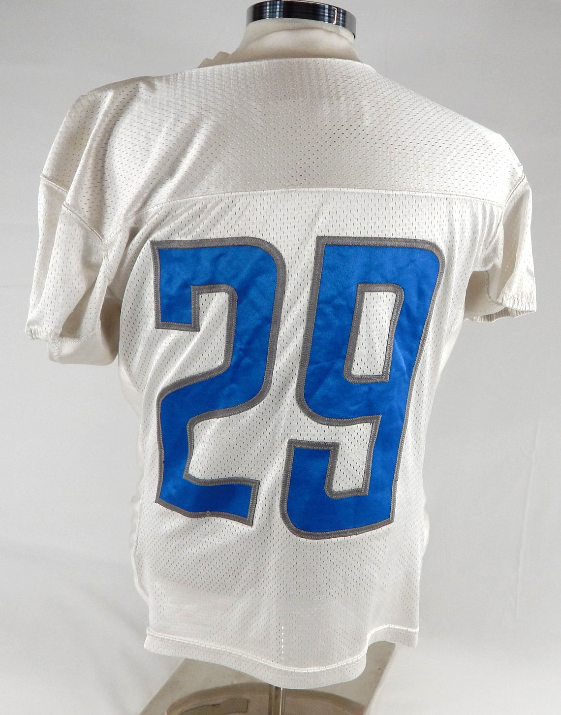 2015 Detroit Lions Crezdon Butler #29 Game Used White Practice Jersey 44 366 Pic2