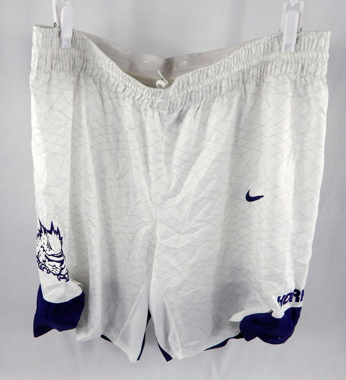 2020-21 Texas Christian TCU Horned Frogs Game Issued White Basketball Shorts 44
