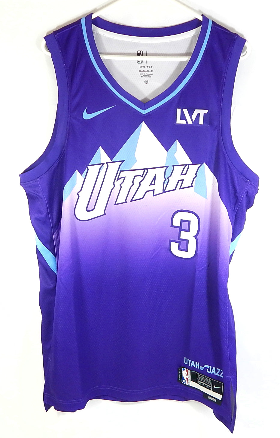 Keyonte George #3 Utah Jazz Nike Swingman City Ed. LVT Jersey Purple New 52 XL