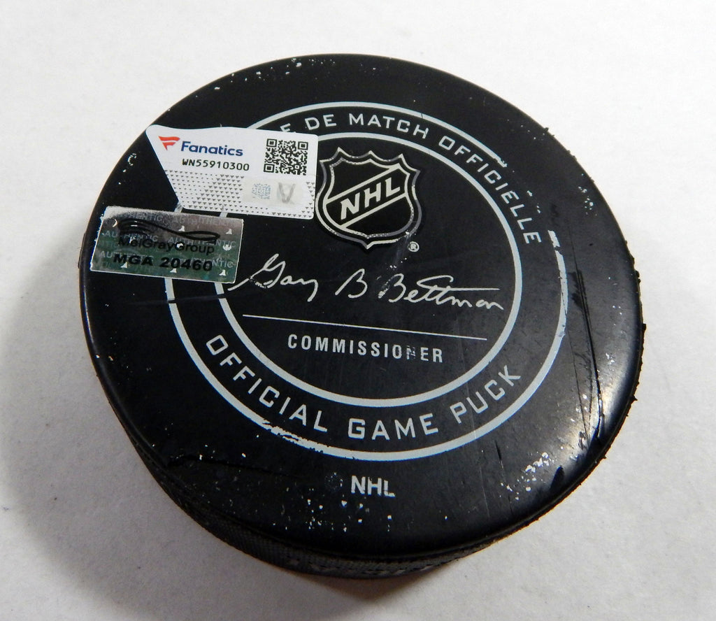 2018 Nashville Predators Vs. New York Rangers Game Used Black Puck 286 Pic2