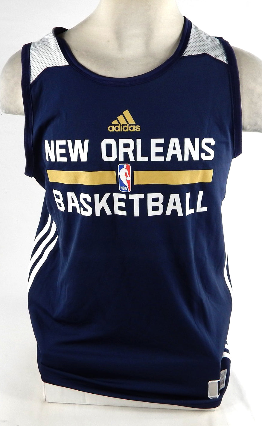 2014-15 New Orleans Pelicans Game Used Navy Grey Practice Jersey L 57