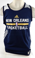 2014-15 New Orleans Pelicans Game Used Navy Grey Practice Jersey L 57
