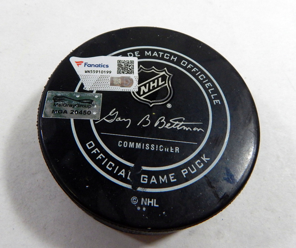 2018 Nashville Predators Vs. Anaheim Ducks Game Used Black Puck 287 Pic2