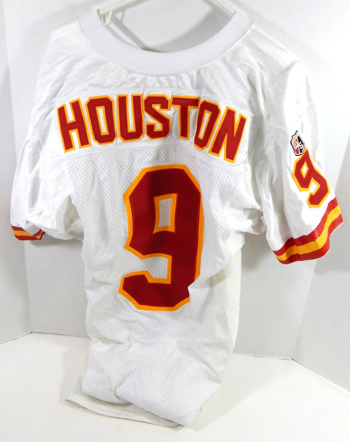 1995 Kansas City Chiefs Houston #9 Game Issued White Jersey 40 DP27737