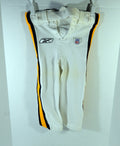 2007 Pittsburgh Steelers Willie Reid #15 Game Used White Pants Throwback 26 3