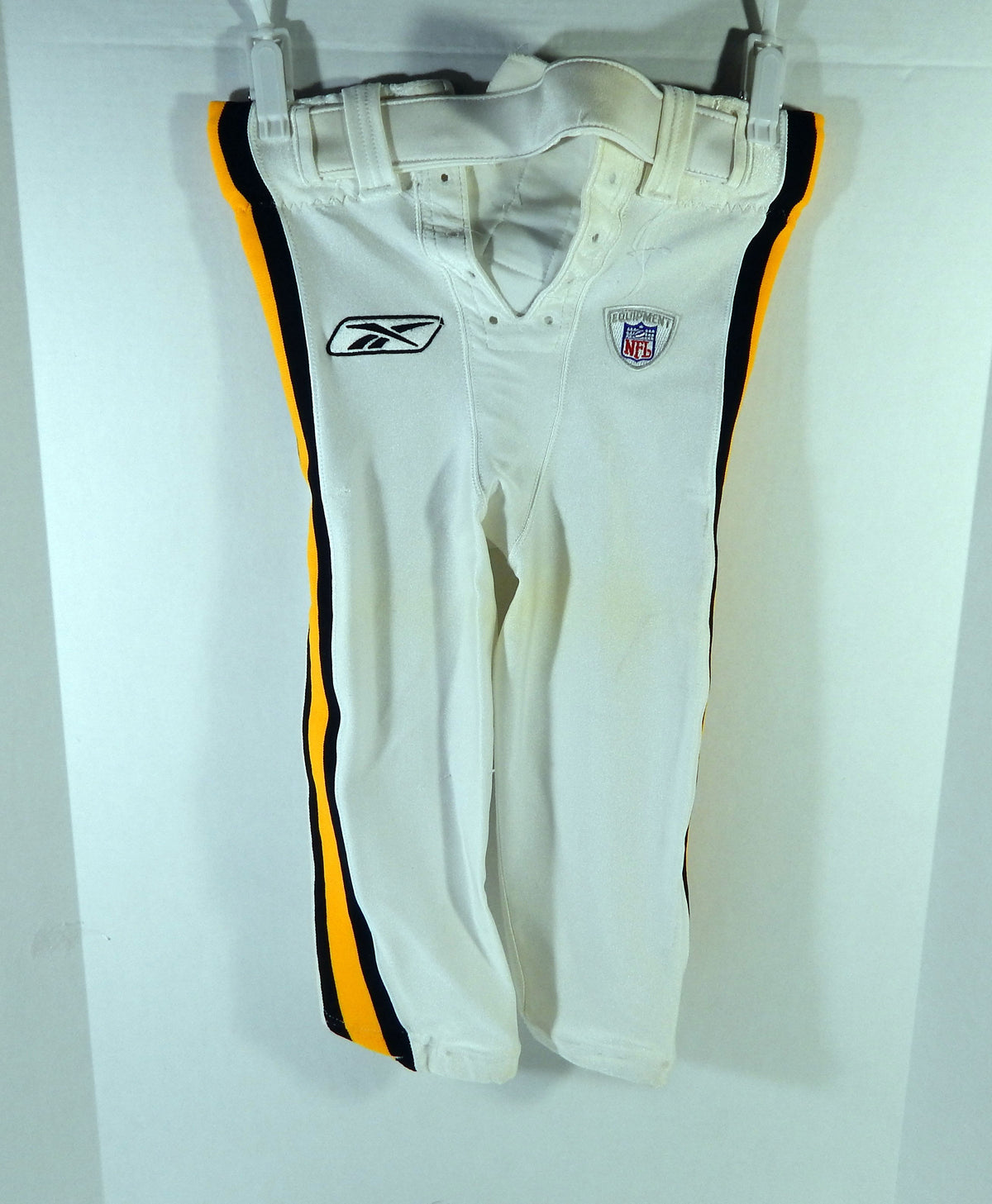 2007 Pittsburgh Steelers Willie Reid #15 Game Used White Pants Throwback 26 3