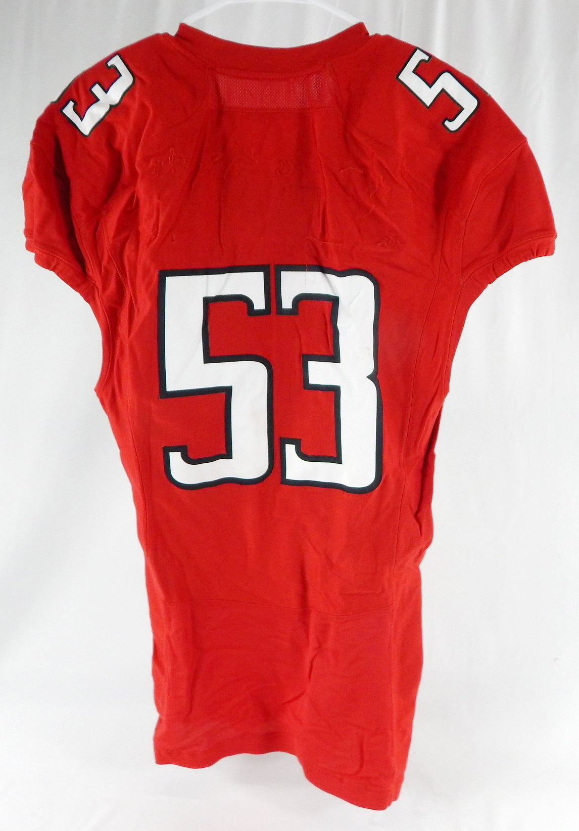 2015 Texas Tech Red Raiders #53 Game Used Red Jersey Football NP Rem 46 629 Pic2