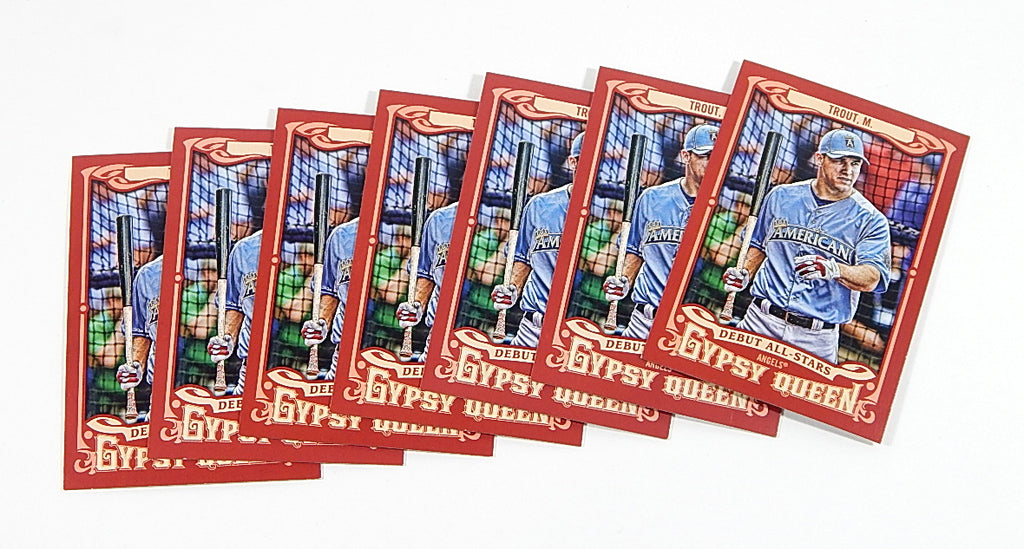 Lot of (15) 2014 Topps Gypsy Queen Mike Trout Cards Debut All-Stars & N174 Pic2